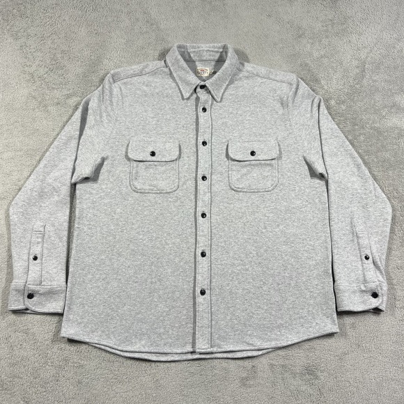 Faherty Other - Faherty Legend Sweater Shirt Mens 2XL Gray Button Up Flannel Pockets Stretch
